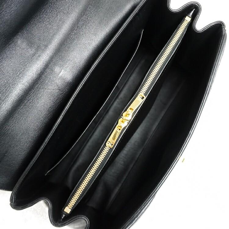 【希少】CELINE 16 セーズ ハンドバッグ ショルダーバッグ クロコダイルマット レザー ブラック ゴールド金具 2WAY ブランドバッグ 2s78447j【中古】 | 16（CELINE） | 09