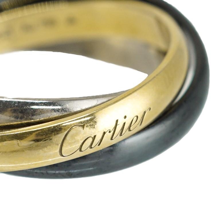 TRINITY（Cartier） カルティエ トリニティ リング セラミック K18YG