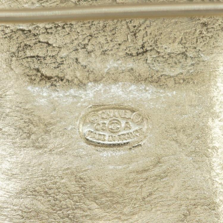 CHANEL ブローチ パール クロス ココマーク シャンパンゴールド シャンパンベージュ ライトブラウン 05A ブランドアクセサリー 3s89212j【中古】の画像