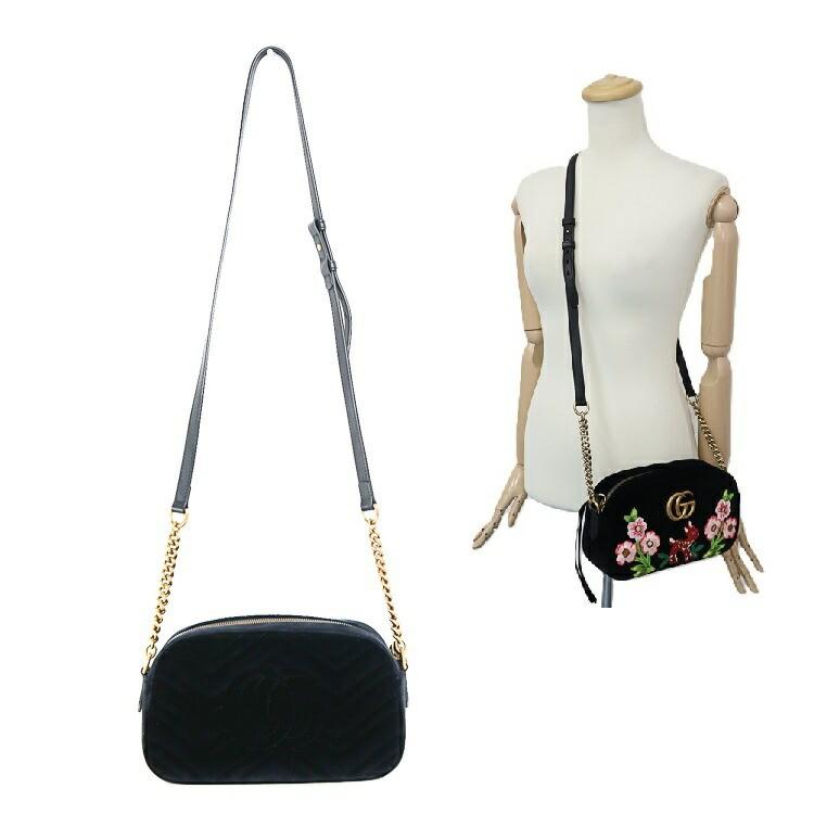 GG Marmont 【美品】 グッチ GGマーモント チェーンショルダーバッグ 