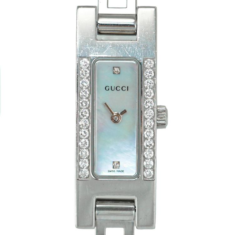 GUCCI（グッチ） 【中古】 レディース腕時計 3900L ダイヤベゼル 2P 