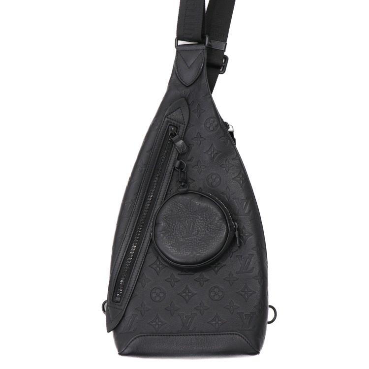 【美品】LOUIS VUITTON モノグラム・シャドウ デュオ・スリングバッグ メンズバッグ ポーチ付 ボディバッグ M21890 ノワール ブラック 5060125j 【中古】_1