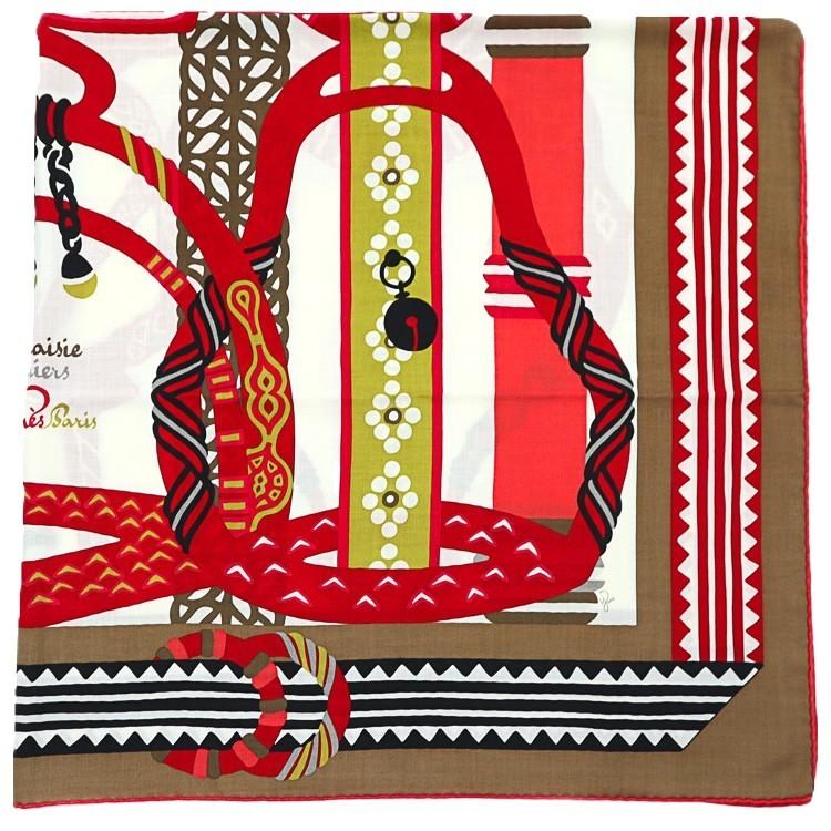 HERMES エルメス　カシミアシルク　カシシル　鎧の幻想 HERMES（エルメス） 【美品】HERMES カレジェアン カレ140 Fantaisie d