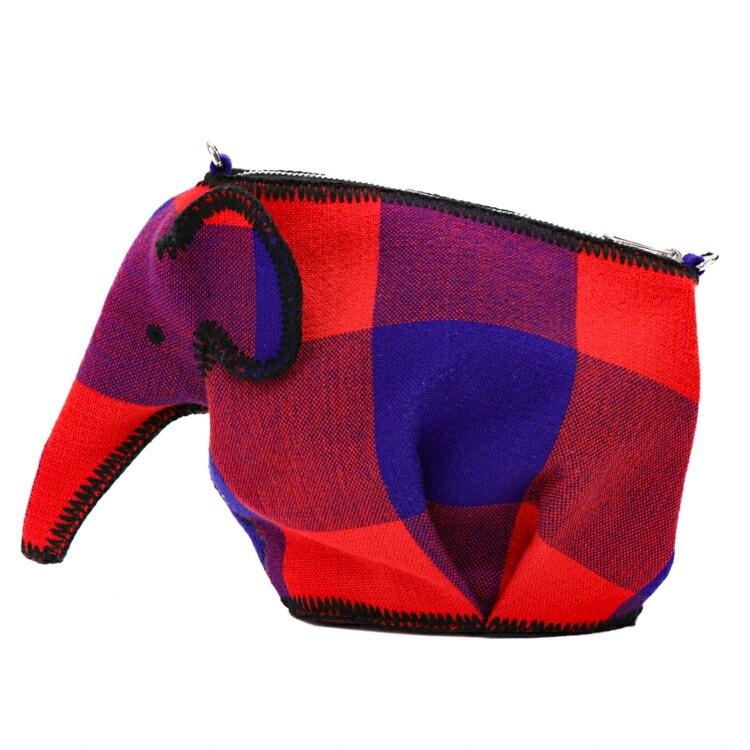 【極美品】LOEWE ノット オン マイ プラネット 300個限定 ミニ エレファント ショルダーバッグ A623C45X05 シュカ ブルー レッド 5442258m【中古】の画像
