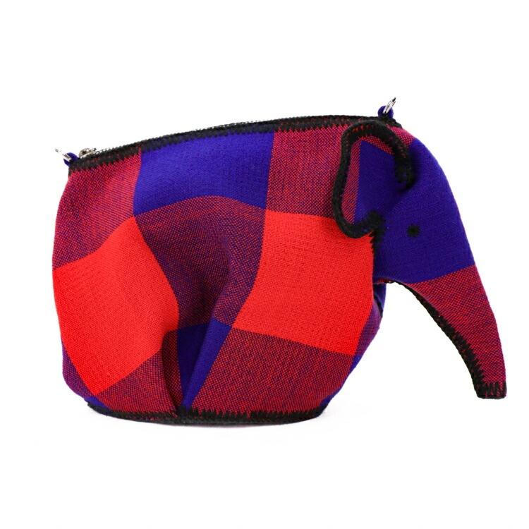 【極美品】LOEWE ノット オン マイ プラネット 300個限定 ミニ エレファント ショルダーバッグ A623C45X05 シュカ ブルー レッド 5442258m【中古】の画像
