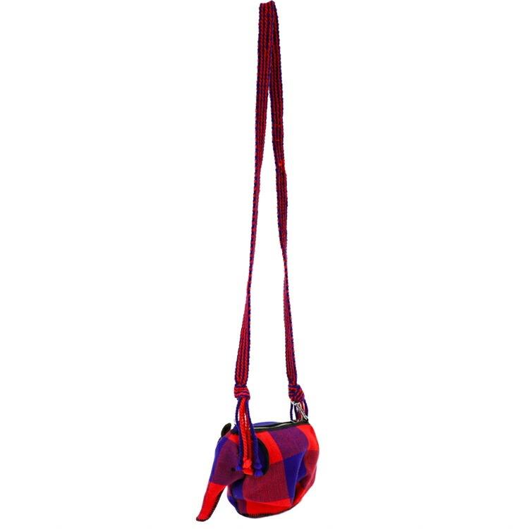 【極美品】LOEWE ノット オン マイ プラネット 300個限定 ミニ エレファント ショルダーバッグ A623C45X05 シュカ ブルー レッド 5442258m【中古】の画像