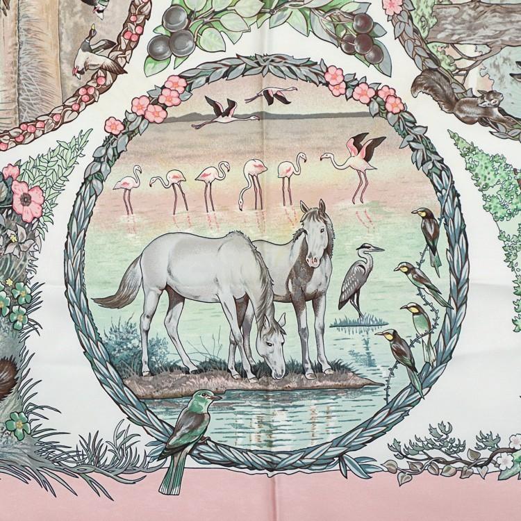 HERMES（エルメス） 【美品】HERMES カレ90 大判スカーフ LES QUATRE