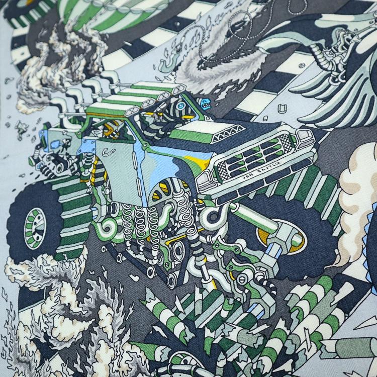 HERMES（エルメス） 【美品】HERMES カレ100 Les As du Volant アス