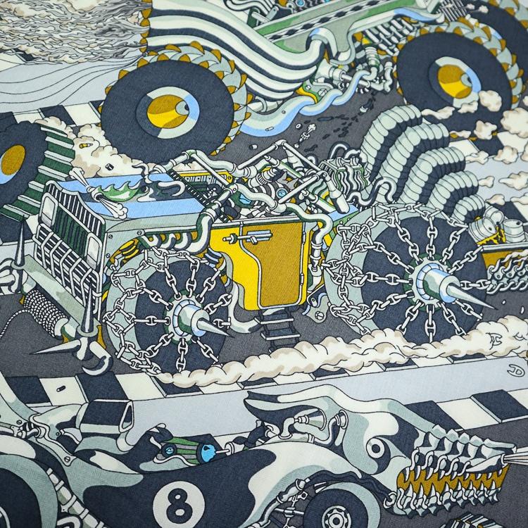 HERMES（エルメス） 【美品】HERMES カレ100 Les As du Volant アス