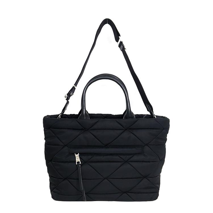 中古】プラダ ミディアム パデッド Re-Nylon レザー 2WAY トートバッグ