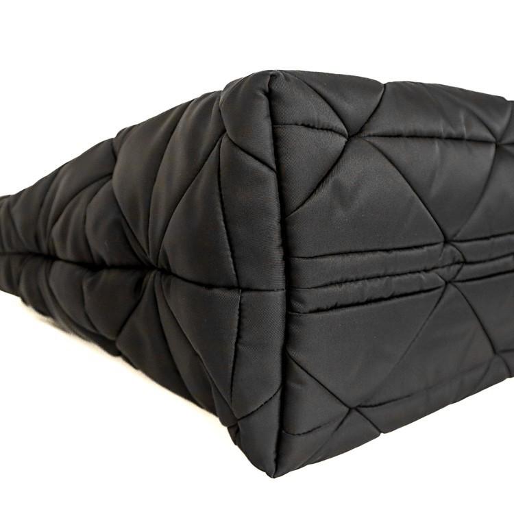 中古】プラダ ミディアム パデッド Re-Nylon レザー 2WAY トートバッグ 