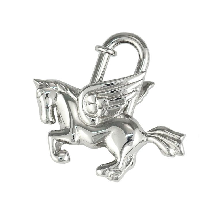 （極美品）エルメス カデナ ペガサス チャーム シルバー HERMES（エルメス） カデナ ペガサス チャーム メタル シルバー
