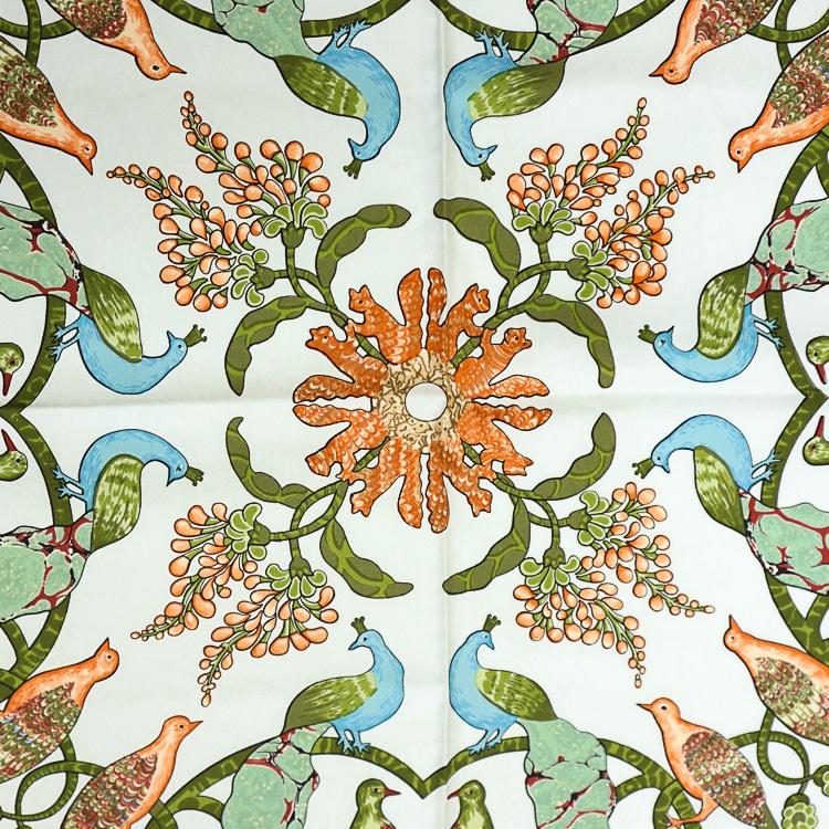 HERMES スカーフカレ90 シルクスカーフ マルチカラー 90cm HERMES（エルメス） 【美品】 カレ90 大判スカーフ EARLY AMERICA 古き