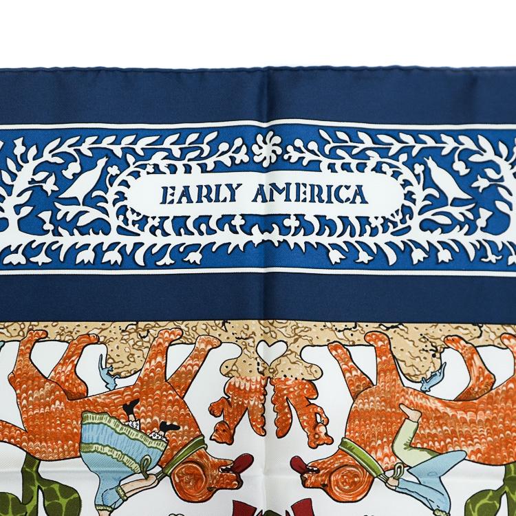 HERMES（エルメス） 【美品】 カレ90 大判スカーフ EARLY AMERICA 古き