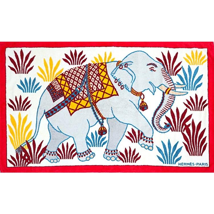 HERMES（エルメス） タオルケット ビーチタオル ゾウ ブランケット