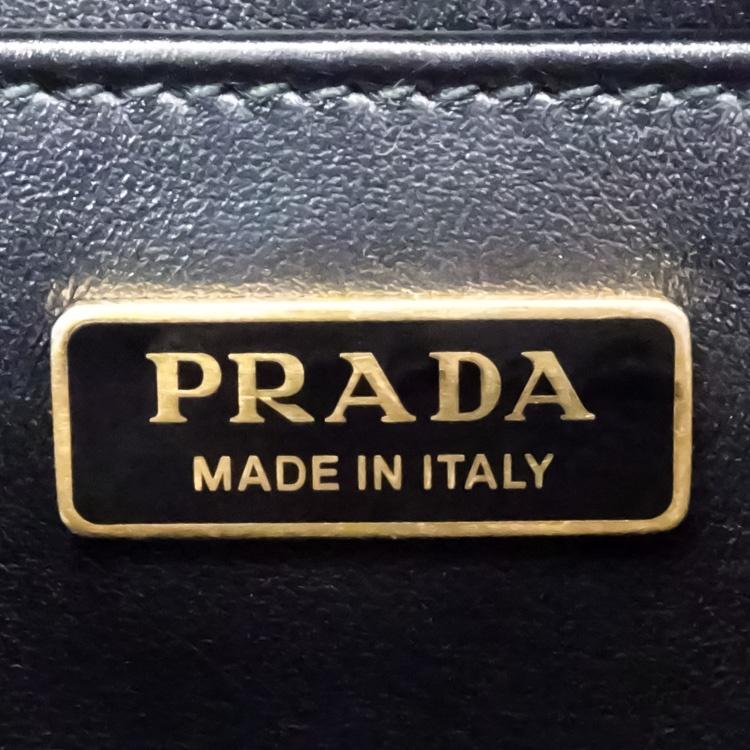 【美品】PRADA シンボル エンブロイダリー ジャガードファブリック ミニバッグ レディースバッグ ショルダーバッグ 2Way 1BA355 ブラック 6083117j_8