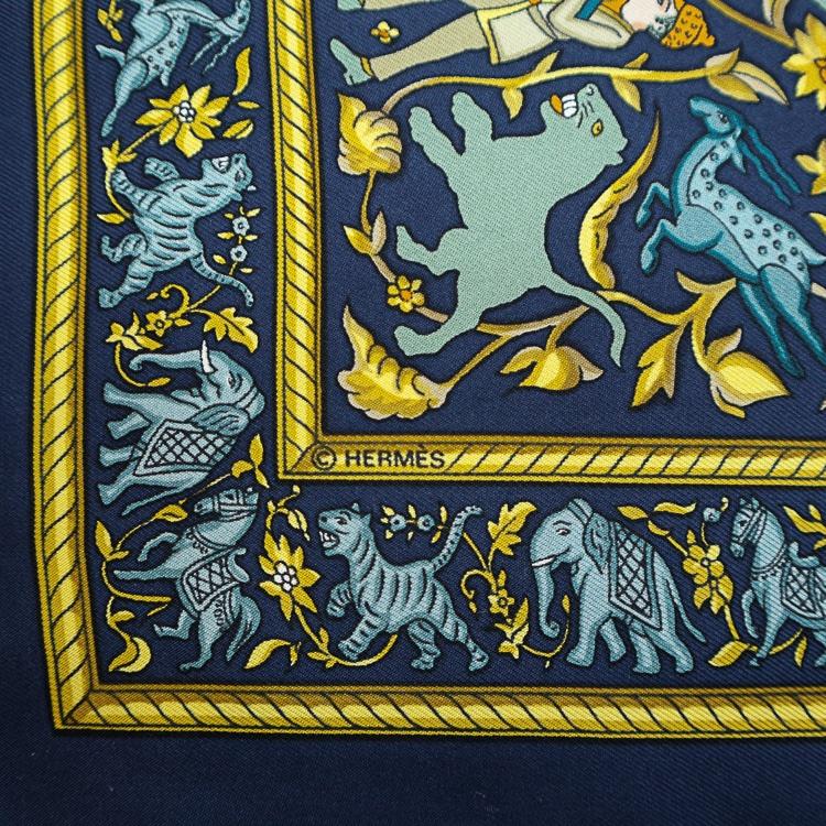 HERMES（エルメス） 【美品】 カレ90 大判スカーフ CHASSE EN INDE