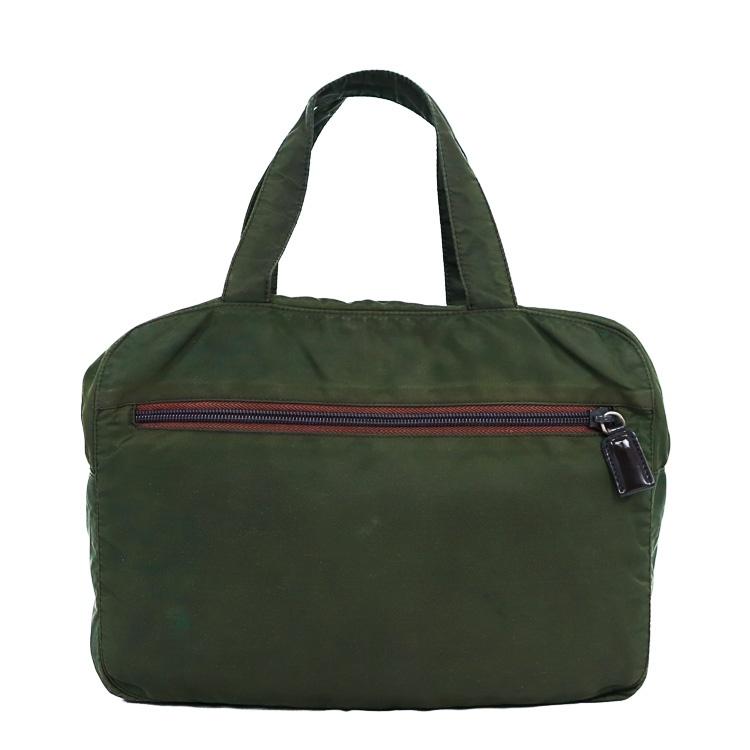 美品 PRADA プラダ トートバッグ ショルダーバッグ グリーン 三角ロゴ PRADA（プラダ） トライアングルロゴ 三角ロゴ プレート ハンドバッグ