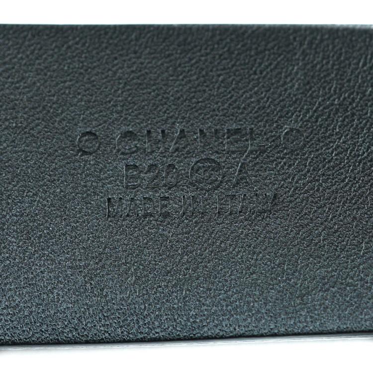 【中古】シャネル ココマーク レザー ベルト  B20A 75/30 ラインストーン フェイクパール ブラック レディース アクセサリー CHANEL 6127776mｍ-Zの画像