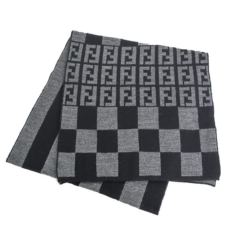✨新品タグ付き✨ FENDI フェンディ ズッカ柄 マフラー スカーフ グレー FENDI（フェンディ） 【美品】FENDI マフラー ストール ズッカ柄