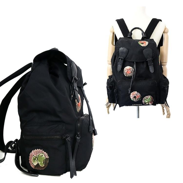 中古】 バーバリーロンドン ワッペン バックパック リュックサック