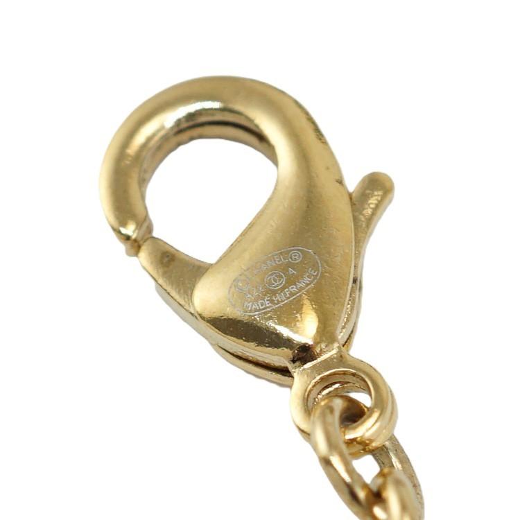 【極美品】CHANEL ネックレス ココマーク レザー リボン A22A ラムスキン GP ゴールド ブランド小物 シャネル 6168979m【中古】の画像
