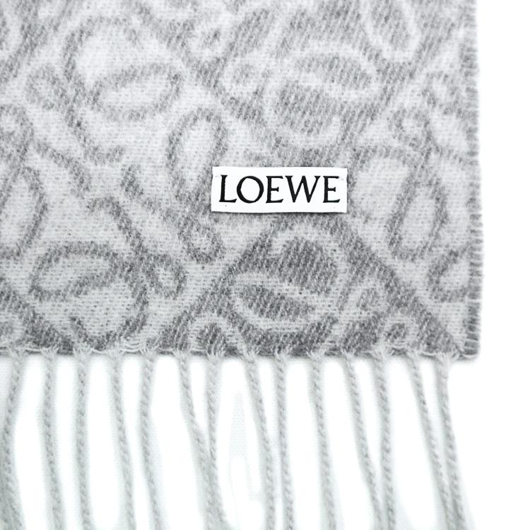LOEWE（ロエベ） 【美品】ロエベ アナグラム フリンジ マフラー 