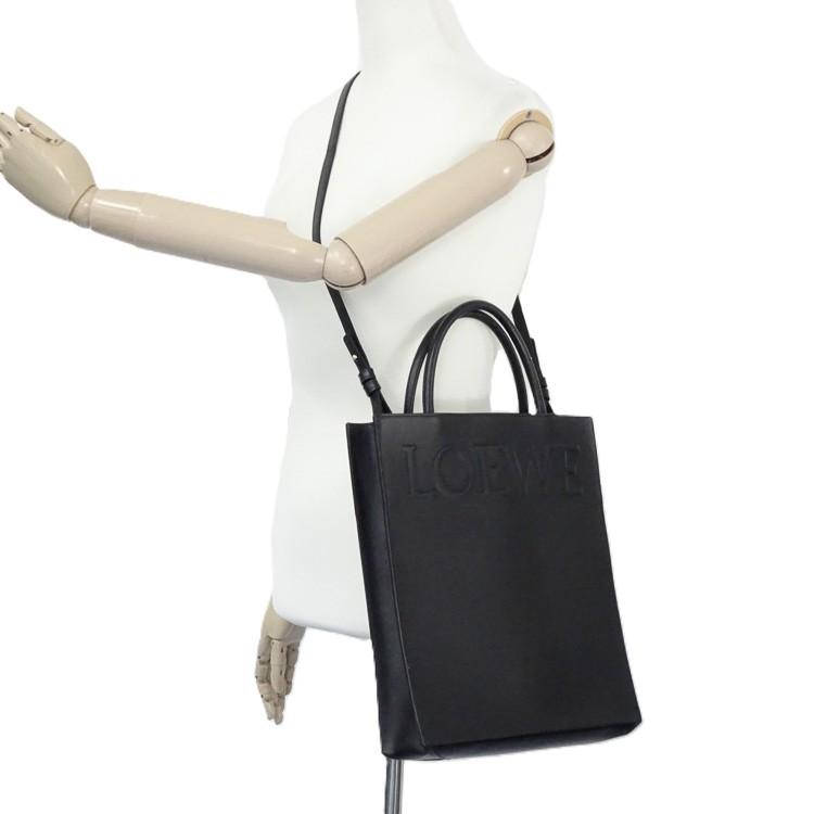ロエベ LOEWE スタンダード A4 トートバッグ 2WAY ハンドバッグ レザー ブラック  ユニセックス 6171512j 【中古】の画像