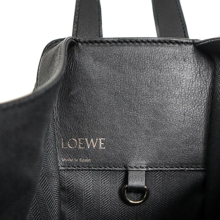 LOEWE ハンモック スモール アナグラム ショルダーバッグ ハンドバッグ A538S35X29 ジャガード カーフ レザー ブラック ブランドバッグ ロエベ 6191116j【中古】
