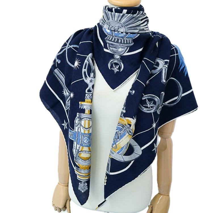 新品同様 エルメス 現行 カレジェアン140 コーラスステラルム カシシル HERMES（エルメス） 【新品同様】エルメス カレジェアン カレ140
