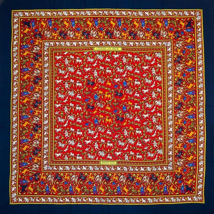 HERMES（エルメス） カレジェアン カレ140 CHASSE EN INDE インドの