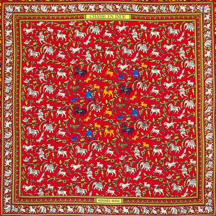 HERMES（エルメス） カレジェアン カレ140 CHASSE EN INDE インドの