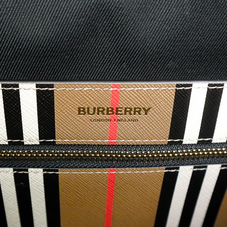 美品】 バーバリー ストライプ トートバッグ ショルダーバッグ 