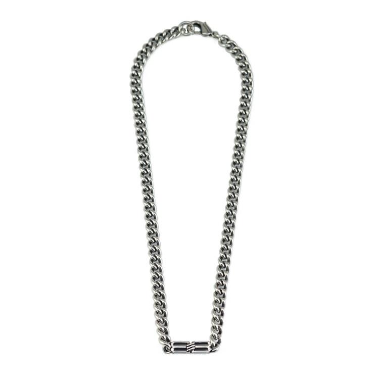 BB 【美品】 バレンシアガ Icon チェーン ネックレス ロゴ メタル
