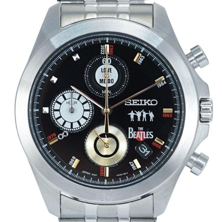 【美品】 SEIKO ザ・ビートルズ LOVE ME DO発売60周年記念 8T67-00X0 1962本限定 メンズ腕時計 ステンレススチール グレー 6426135m 【中古】