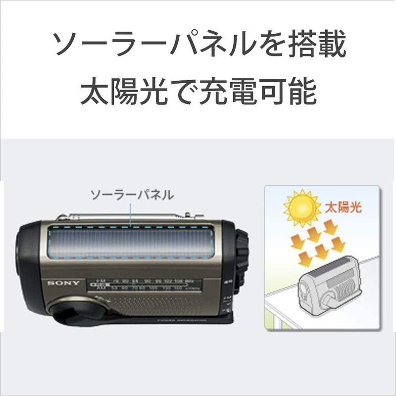 ソニー ポータブルラジオ ICF-B99 : FM/AM/ワイドFM対応 手回し充電 