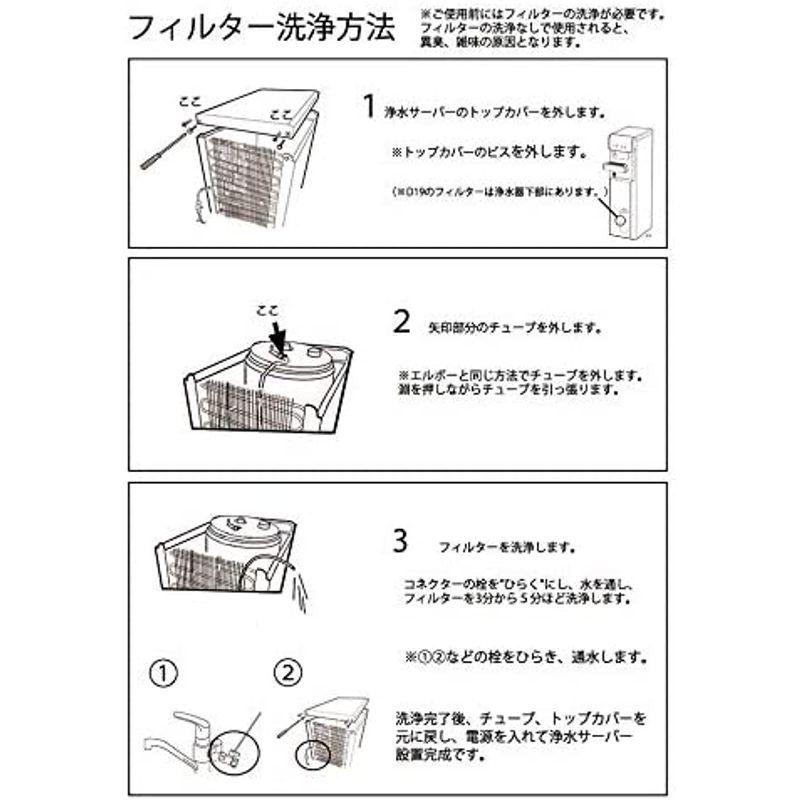 浄水器内蔵 水道管直結型ウォーターサーバー D19A1 床置きタイプ ブラック