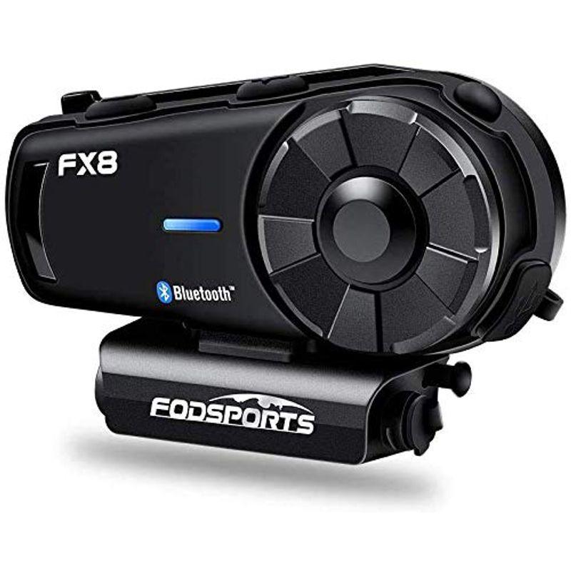 FODSPORTS バイク いよいよ人気ブランド インカム FX8 最大８人同時通話 最旬ダウン Bluetooth5.0 Siri IPX6防水 バイクインカム FMラジオ