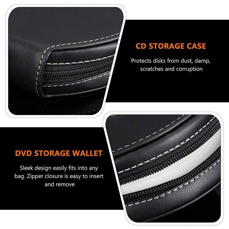 人気の贈り物が大集合 Lurrose Dvdケース Cdバッグ スリムbd Dvd Cdケース ブルーレイディスク対応セミハードケース レザー 両面 車 旅 メディアケース Www Serfer Com Br