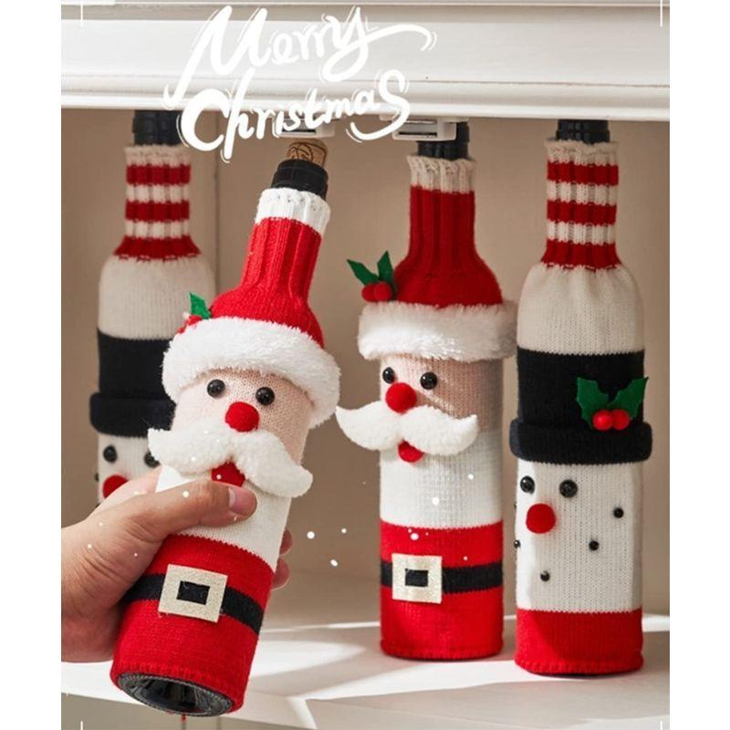 ワイン用ラッピング クリスマス かわいい サンタさん シャンパン ボトルカバー ラッピング ワインバッグ ワインボトル 酒瓶 雪だるま 飾り 人気の雑貨がズラリ 飾り