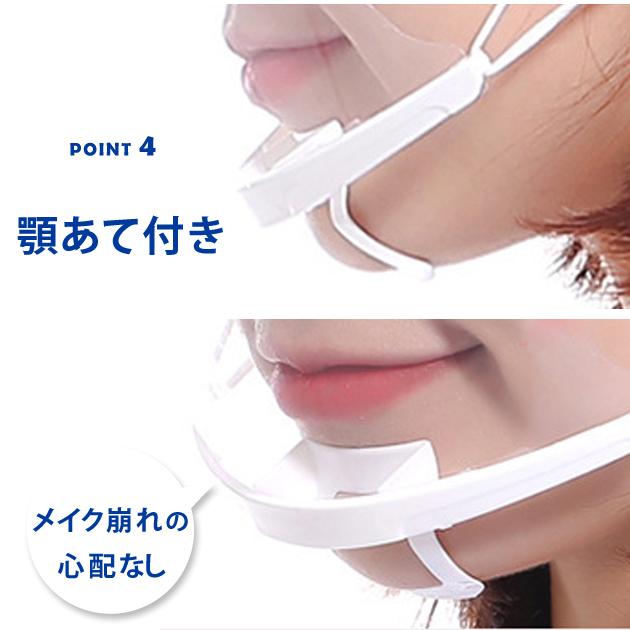 マウスシールド フェイスシールド 飲食店 接客業 笑顔が見える 口元 マウスシールドマスク 透明 5枚 |  | 07