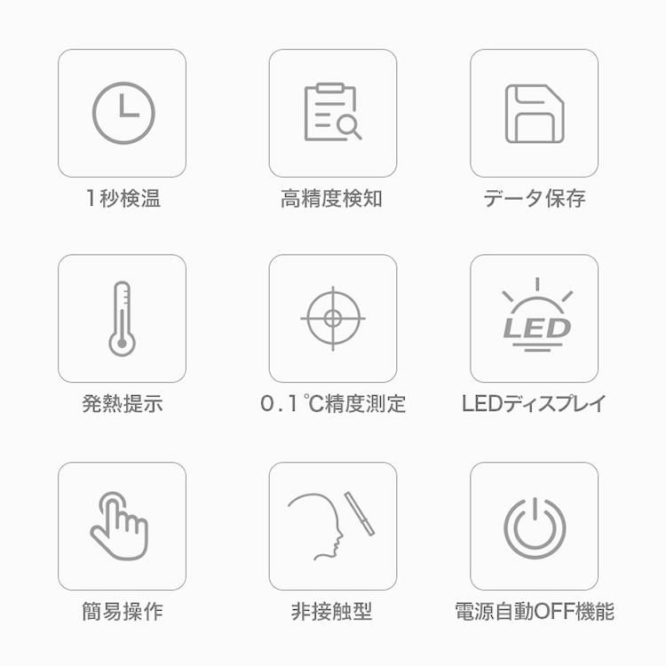 非接触型 温度計 日本製センサー 非接触式 非接触型 電子温度計 おでこ 1秒で測れる 説明書付き｜daitsuu｜12