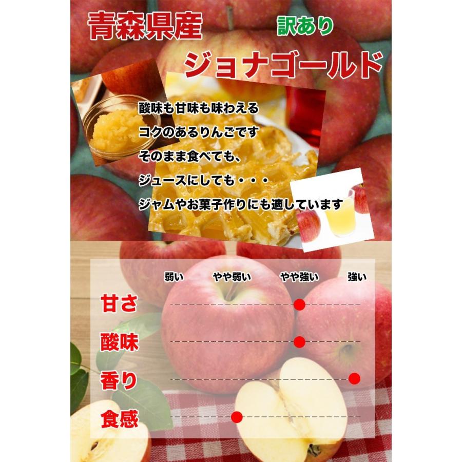 りんご 訳あり 10kg箱 青森県 ジョナゴールド 10kg前後 送料無料 ご家庭用 糖度保証 青森県産 青森県 糖度保証 毎日の健康の為にそのままでもジュースにしても｜daiwaya-syunkaan｜02