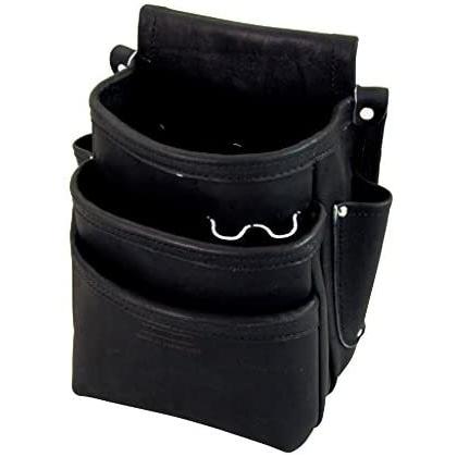 ニックス KB-301DDSP 腰袋3段総グローブ革フチ/ブラック ◆新品❗️ ニックス KNICKS KB-301DDSP 総グローブ皮仕上腰袋フチ/総グローブ革