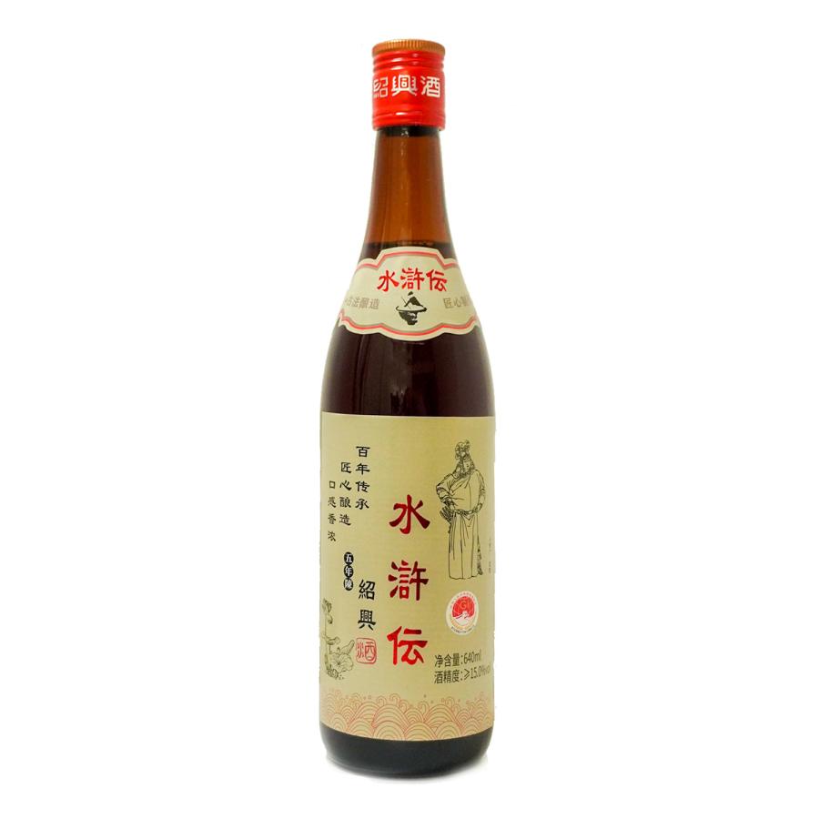 ケース販売】水滸伝 紹興酒 5年 640ml x12本 しょうこうしゅ 花彫