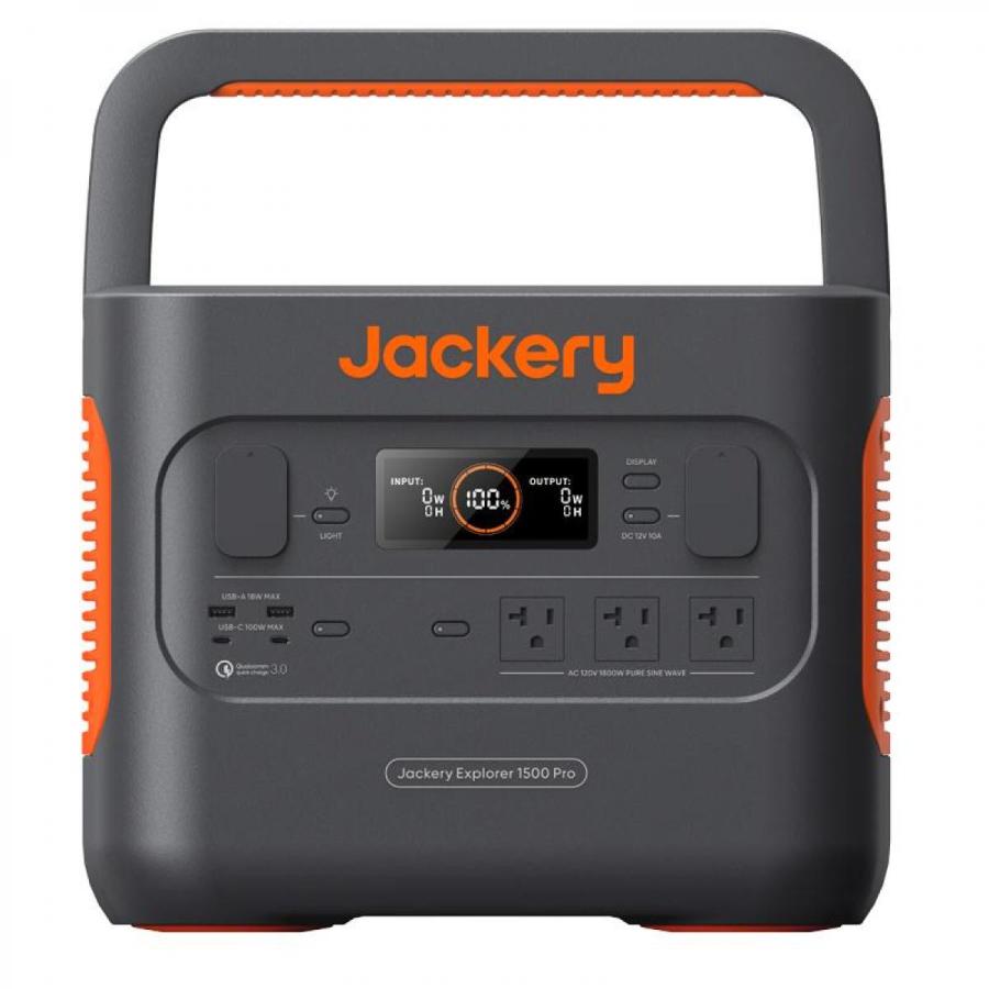 Jackery ジャクリ ポータブル電源 1500 Pro JE-1500B 【店頭引取り限定】 防災 家庭用 アウトドア用 車中泊 など Jackery ジャクリ ポータブル電源 1500Pro 大容量 1512Wh JE-1500B