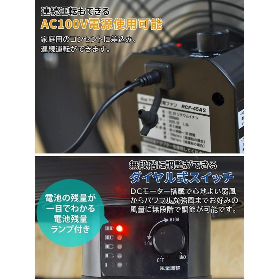 在庫有・即納】【送料無料】 ナカトミ 充電式扇風機 (工業用扇風機) 幅