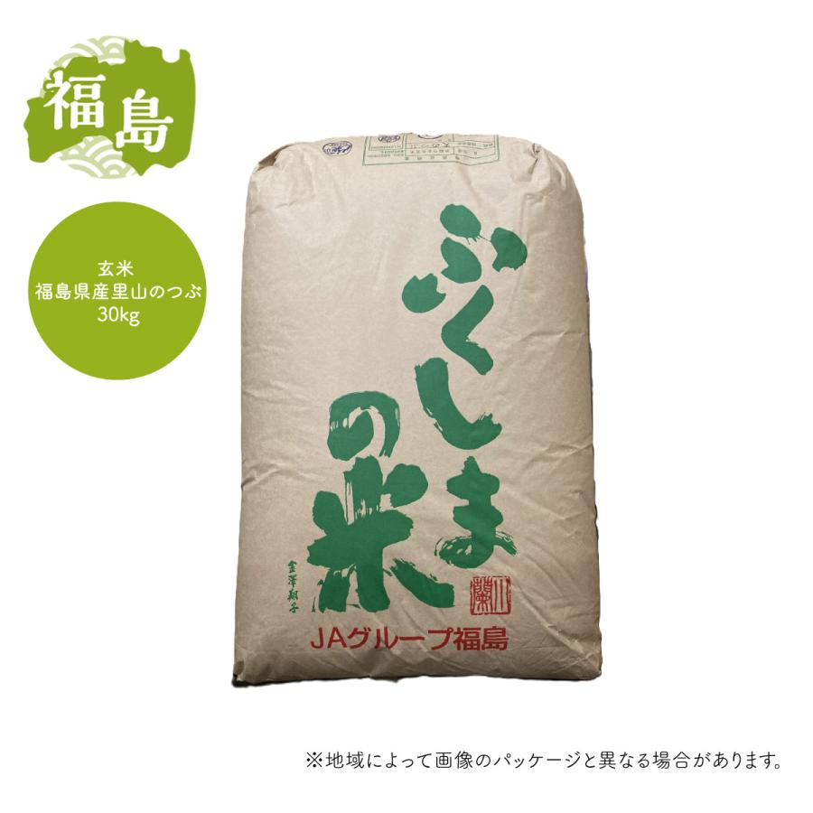 【令和7年産】 会津米 里山のつぶ 30kg 玄米 在庫有・即納】【玄米】 福島県産 里山のつぶ 30kg 里山の粒 東北 ご飯