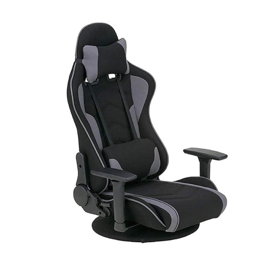 武田コーポレーション 回転式ゲーミング座椅子　GMES-03　リクライニング/ヘッドレスト付き/アームレスト付き