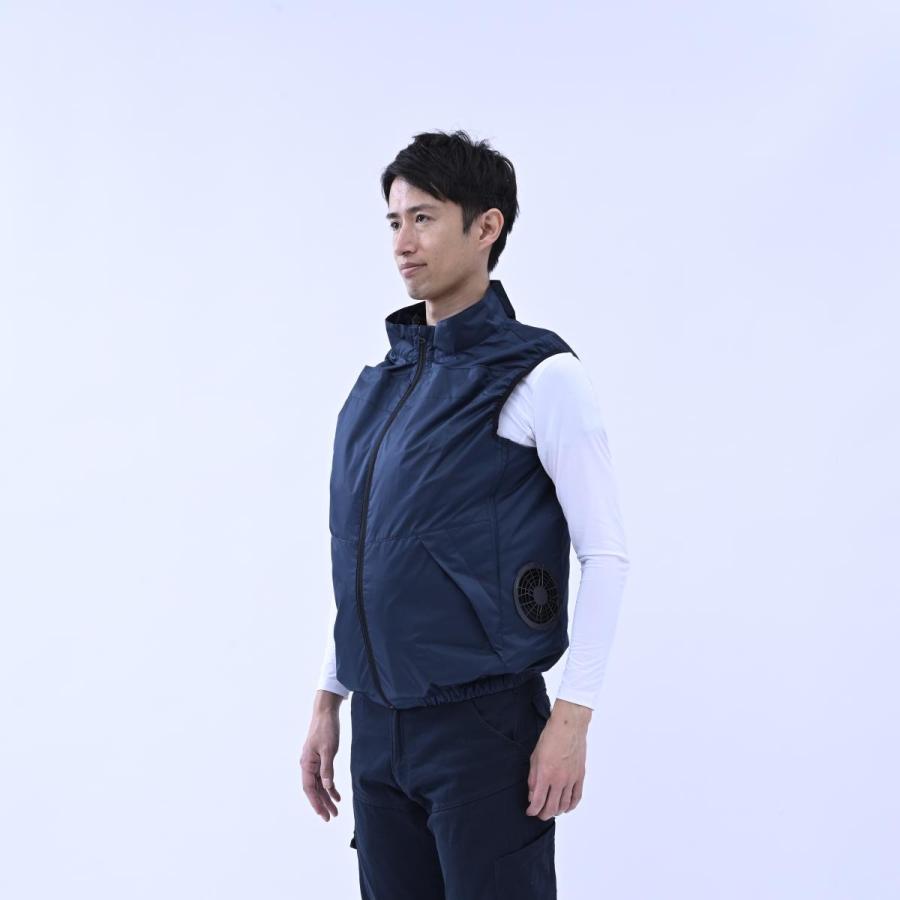 空調服 ネイビー ファン付き 山善（YAMAZEN） 【在庫有・即納】山善 YAMAZEN KAZEfit ペルチェ搭載